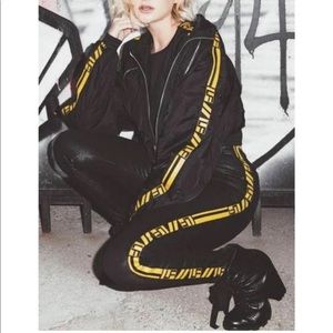 LF Coated Wax Skinny Stretch Black Jeans W/ Side Logo Size 26 $324